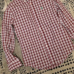 Polo by Ralph Lauren Red and White Plaid Button-Down Shirt